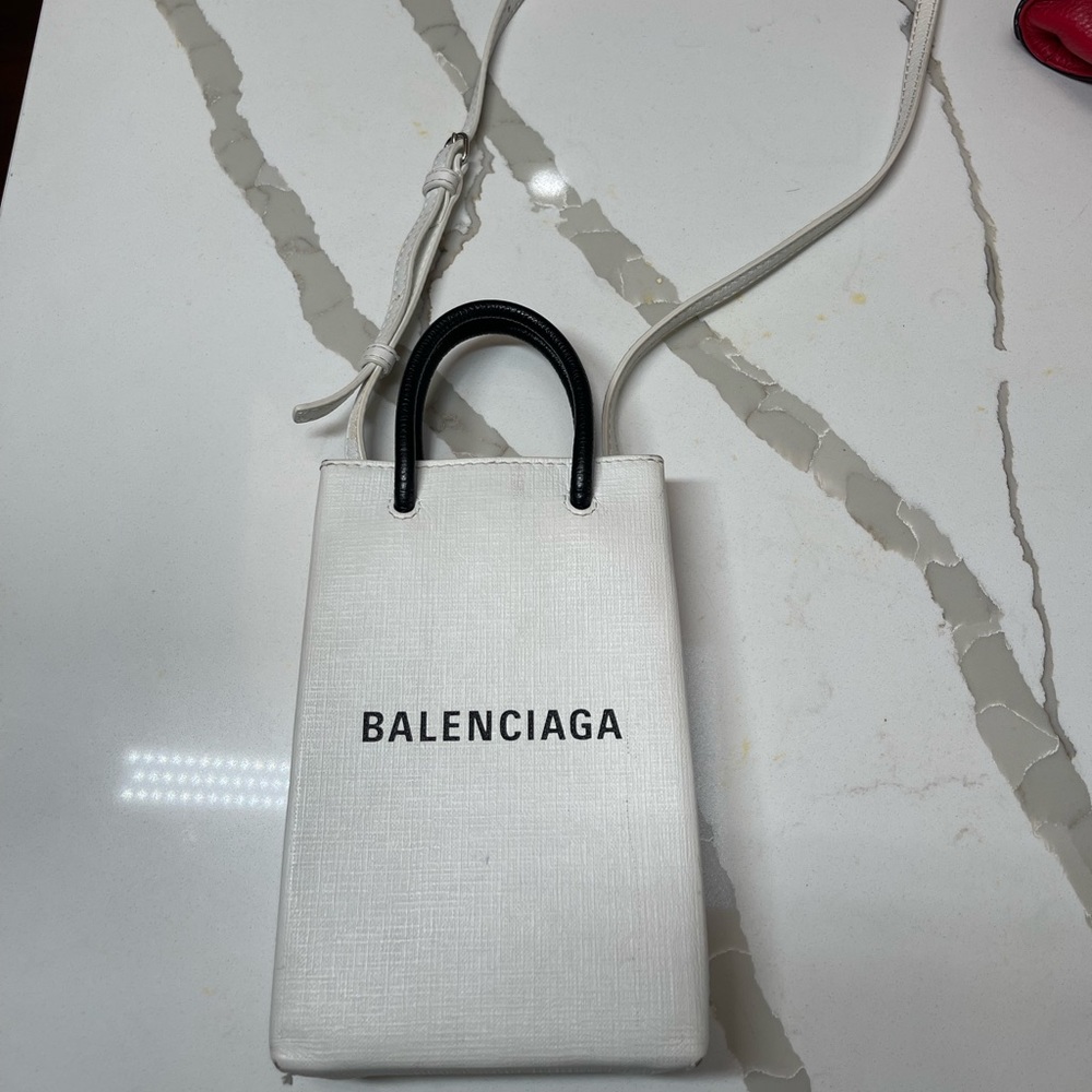 White Balenciaga Mini Handbag
